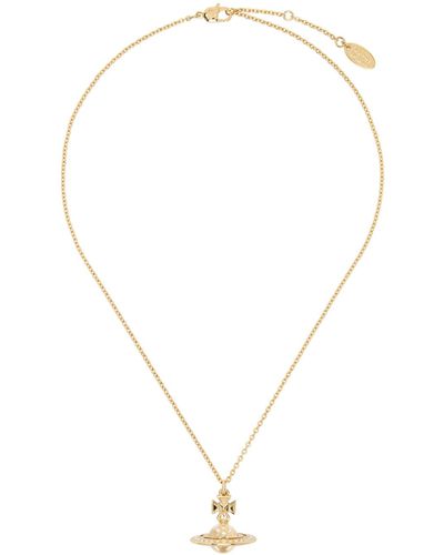 Vivienne Westwood Collier pina doré à petit pendentif à orbe - Multicolore