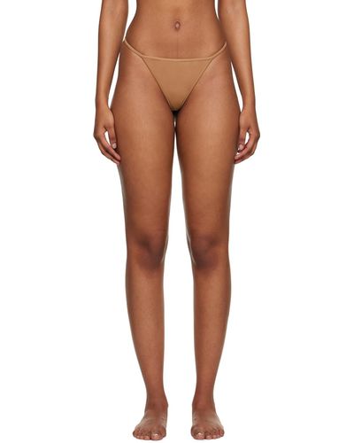Guess USA Tan Metal Triangle Thong - Multicolor