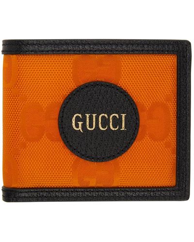 Gucci 【公式】 (グッチ) Off The Grid バイフォルドウォレットオレンジ GG Econyl®オレンジ