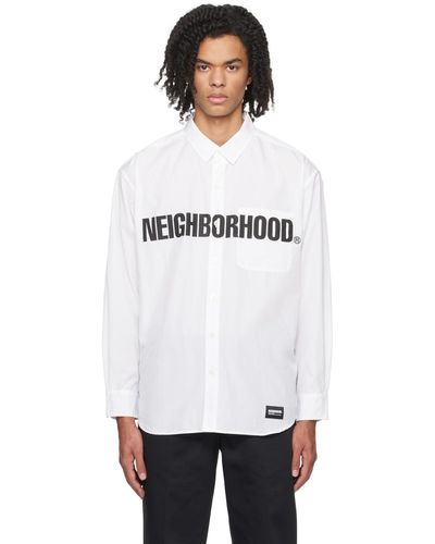 Neighborhood Chemise blanche à logo imprimé
