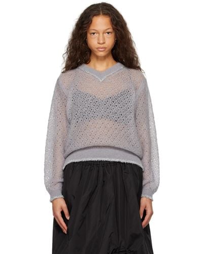 Simone Rocha Tinsel Sweater - Gray