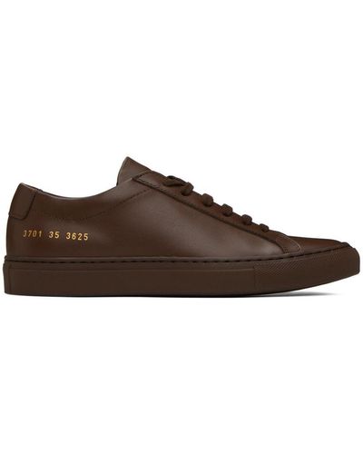Common Projects Brown Achilles Low Sneakers - Black