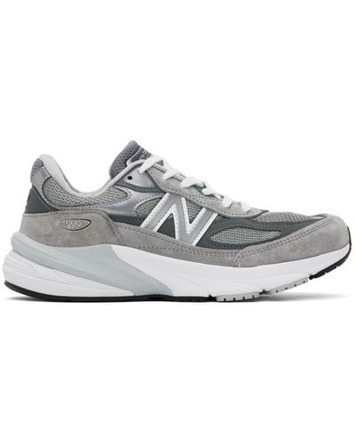 New Balance Grey Made In Usa 990v6 Trainers - Black