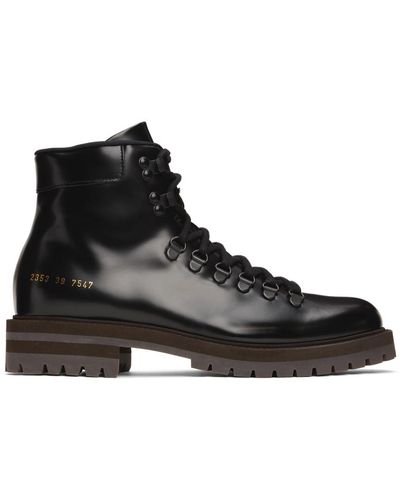 Common Projects Leather Hiking Boots - Black