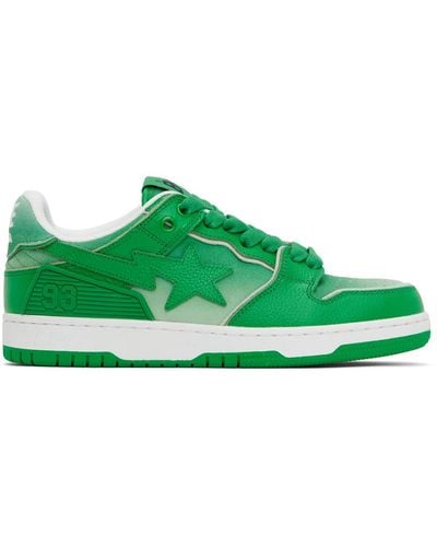 A Bathing Ape Sk8 Sta #4 Sneakers - Green