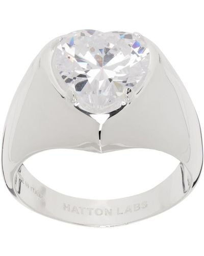 Hatton Labs Heart Signet Ring - Metallic