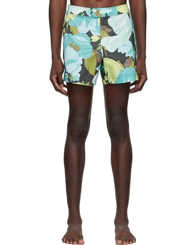 Tom Ford Green Polyester Swim Shorts - Multicolor