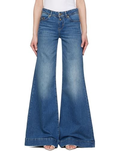 Versace Jeans Couture インディゴ フレアジーンズ - ブルー