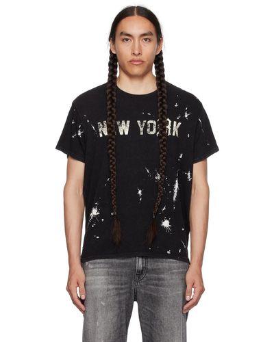 R13 T-shirt 'new york' noir
