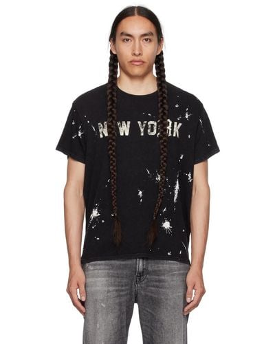 R13 Black 'new York' T-shirt