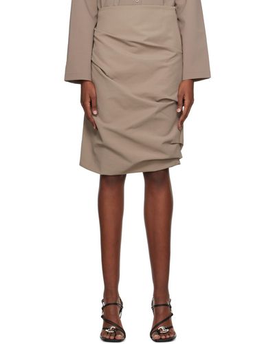 Paris Georgia Basics Ssense Work Capsule – Taupe Remmy Miniskirt - Natural