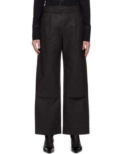 Low Classic Panelled Trousers - Black
