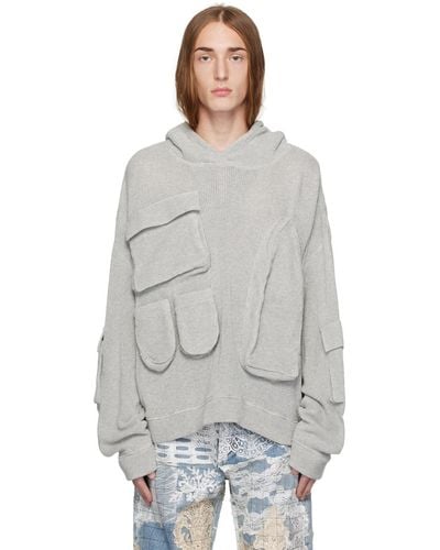 Who Decides War Multi Pocket Hoodie - Gray