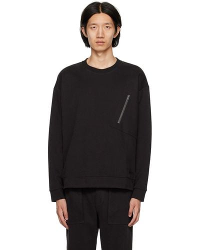 Zegna Brown Essential Sweatshirt - Black