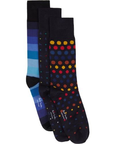 Paul Smith Three-pack Blue Socks