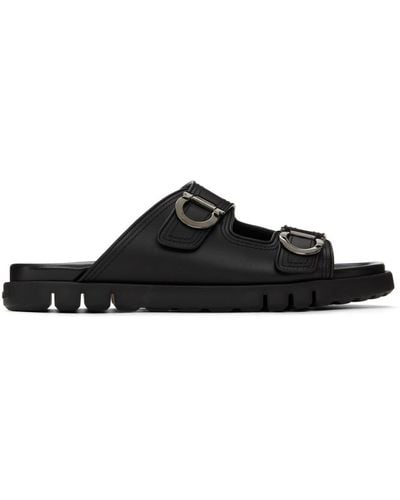 Ferragamo Double-Strap Sandals - Black