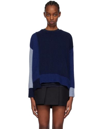 Marni Blue Colour Block Sweater