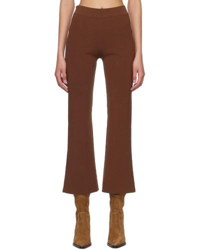 STAUD Brown Estella Trousers - Multicolour