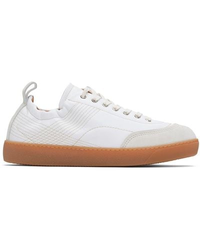 Dries Van Noten White Quilted Trainers - Black