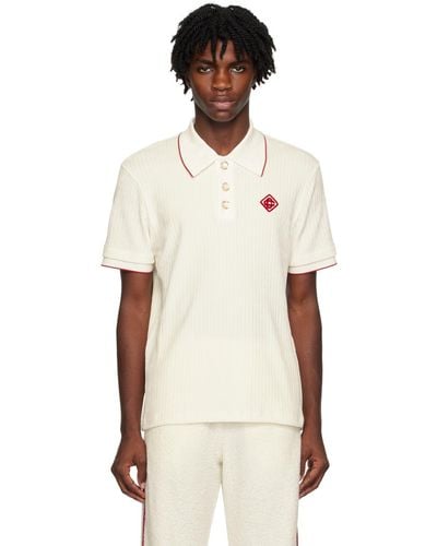 Casablancabrand Knitted Polo Top - White