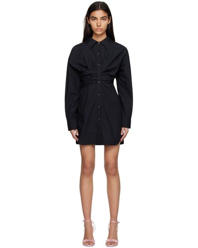 T By Alexander Wang Black Button-up Minidress