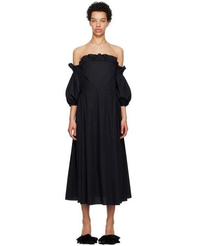 Kika Vargas Margaret Midi Dress - Black