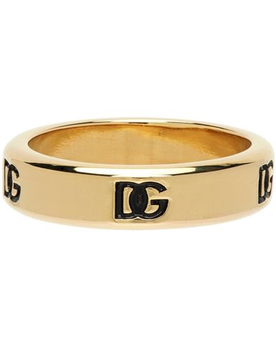 Dolce & Gabbana Dolcegabbana ゴールド ロゴ リング - マルチカラー