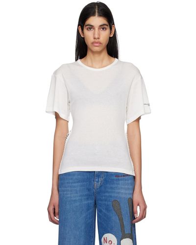 Stella McCartney T-shirt blanc à chaines