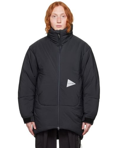 and wander Black Insulated Coat - Blue
