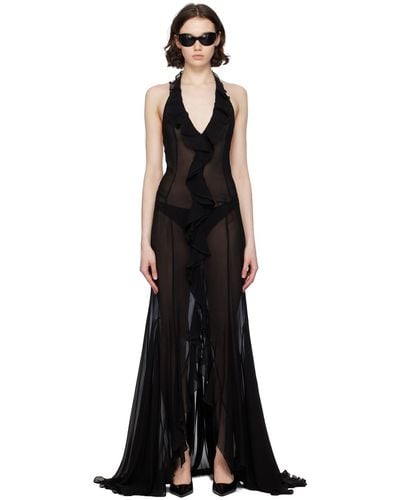 MISBHV Ruffled Maxi Dress - Black