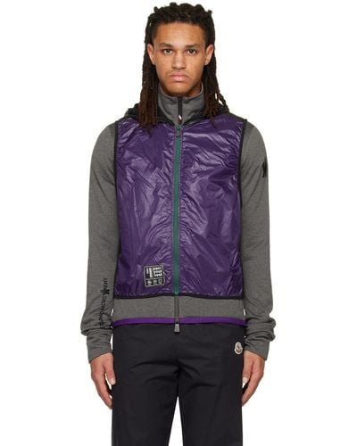 3 MONCLER GRENOBLE Gray Day-namic Hoodie - Purple