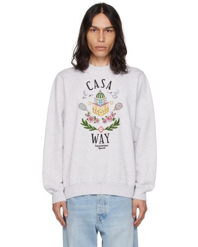 Casablancabrand グレー Casa Way スウェットシャツ - ホワイト