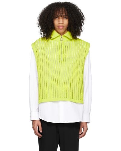 WOOYOUNGMI Yellow Half-zip Vest