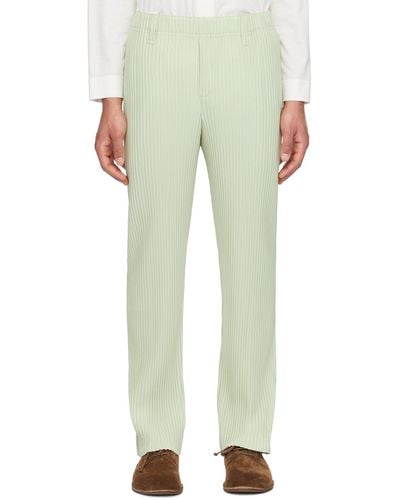 Homme Plissé Issey Miyake Homme Plissé Issey Miyake Tailo Pleats 1 Trousers - Natural
