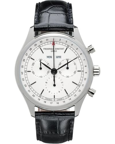 Frederique Constant Classics Quartz Chronograph Triple Calendar Watch - Black