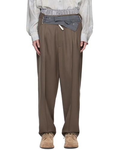Magliano Brown Signature Superpants Pants - Multicolour