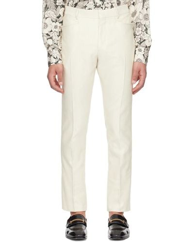 Tom Ford Off-white Creased Trousers