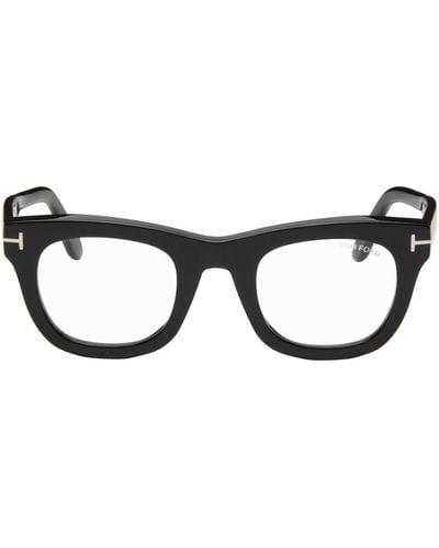 Tom Ford Black Blue-block Square Glasses