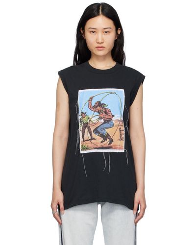 Maison Margiela Black Cowboy Tank Top