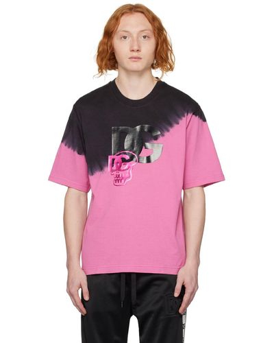 Dolce & Gabbana Black & Pink Tie-dye T-shirt