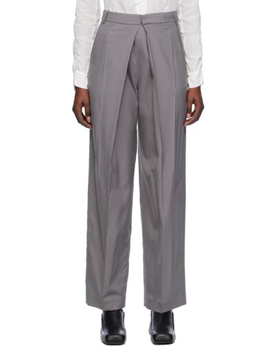 Low Classic Pantalon ample gris - Noir