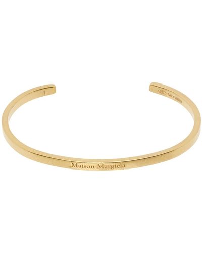 Maison Margiela Gold Logo Bracelet - Black