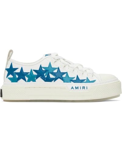 Amiri ホワイト&ブルー Stars Court Low スニーカー - ブラック