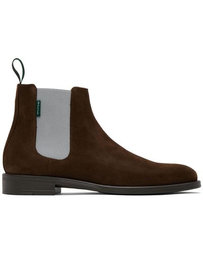 PS by Paul Smith Bottes chelsea cedric brunes - Marron