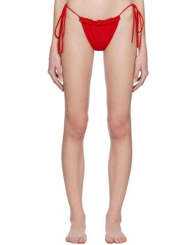 Magda Butrym Ruched Bikini - Red