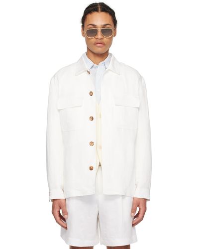 Lardini Blouson blanc à quatre poches