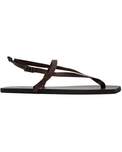 AURALEE Foot The Coacher Edition Belted Sandals - Black