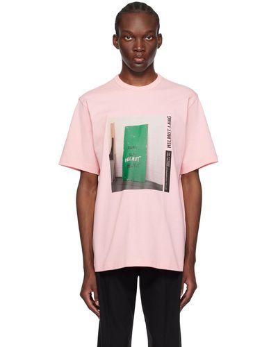 helmut lang pink t shirt