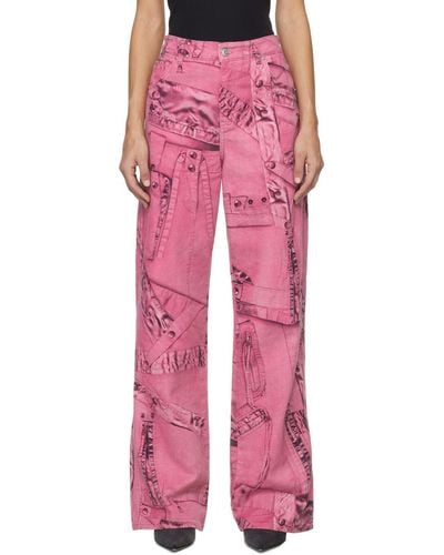 Blumarine Pink Trompe L'œil Jeans