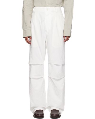MHL by Margaret Howell Off- Parachute Trousers - White